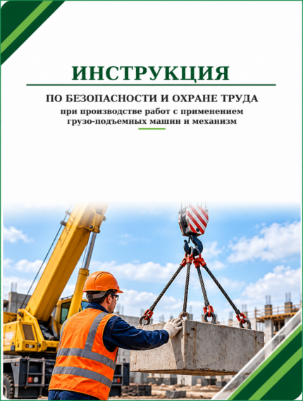 Инструкция по охране труда при производстве работ с применением грузоподъемных машин и механизмов